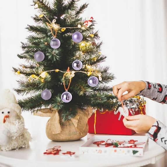 72PCS Christmas Tree Ball Bauble 6 Style Christmas Hanging Ball Ornament Christmas Tree Decoration Home Party Ornament Decor Metallic Luster Assorted Color 1.57 In/4CM