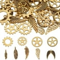 thumbnail image 1 of 72PCS Gear Charm Steampunk Charms Bulk Alloy Wheel Feather Wing Retro Antique Steam Punk Decor Gears Charm for Jewelry Making Charms Accessory Supplies DIY Necklaces Bracelets Earrings Adult, 1 of 6