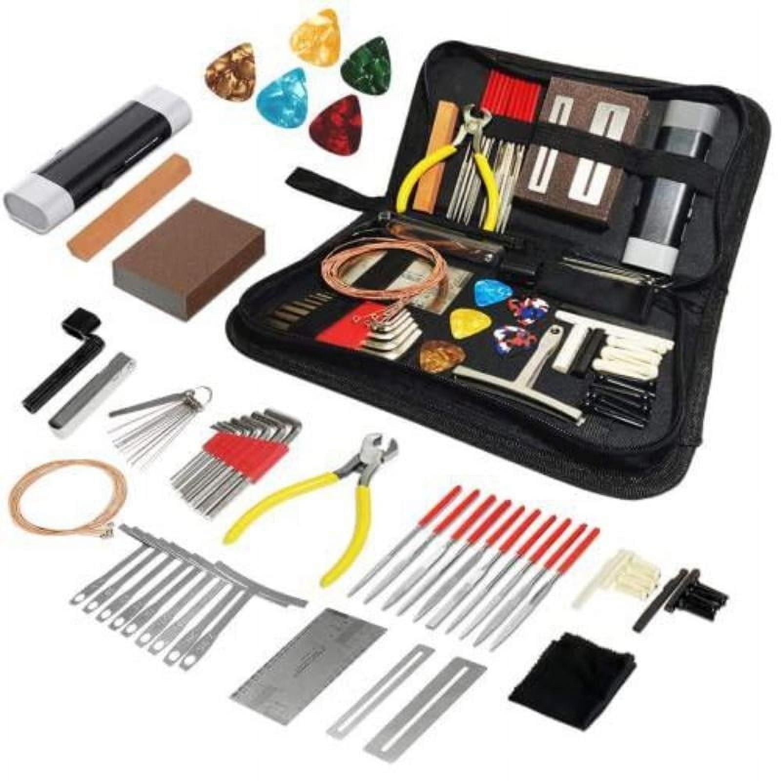 72PCS Guitar Tool Kit Professional Guitar Maintenance Tool Kit for Guitar Ukulele Bass Banjo Luthier Tools Guitar Repair Tool Kit for Guitar Player or String Instrument Enthusiast Beginner