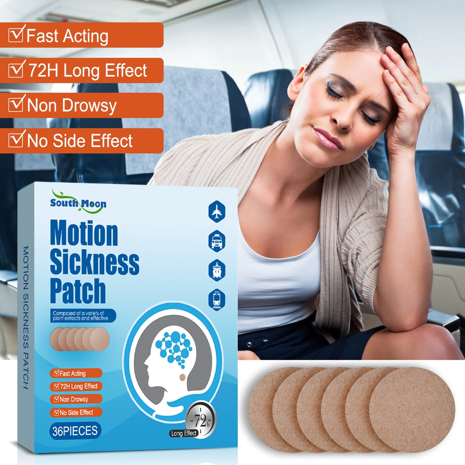 72PCS Motion Sickness Patch For Kids Motion Sickness Patches