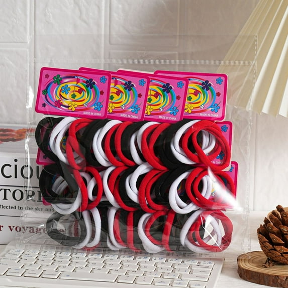 72Pack Pony Pearl Hair Ties - Ponytail Holders - No Damage Hair Accessories for Women