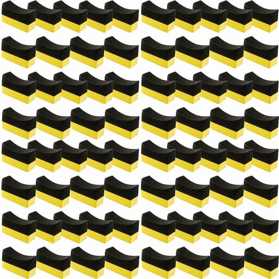 72Pack Tire Dressing Applicator Pads Tire Shine Applicator Dressing Pad Polishing Sponge for Car Glass Painted Steel