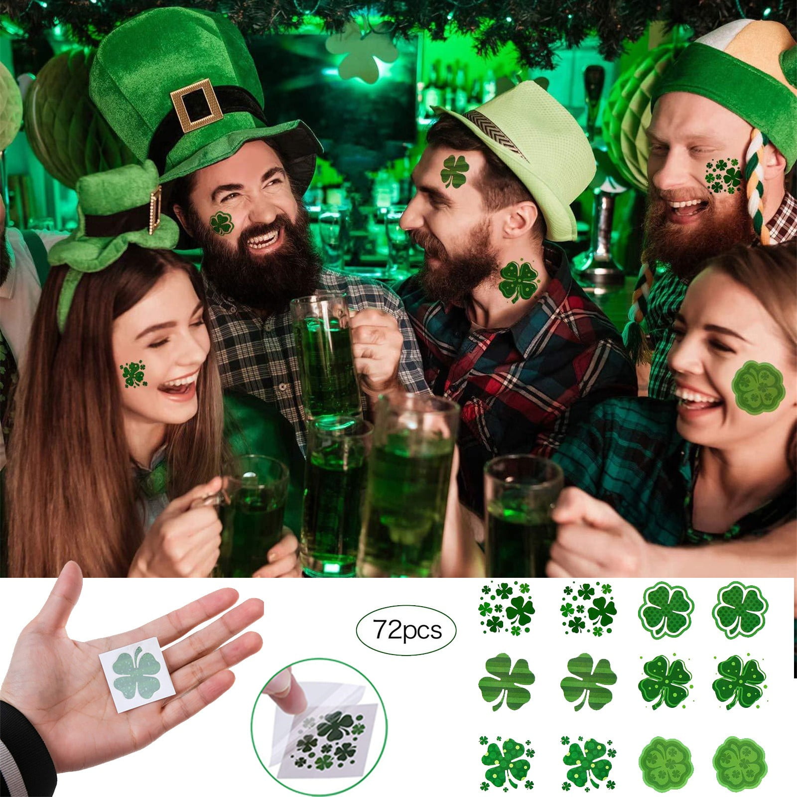 72Pc Irish Stickers St. Patrick Small Sticker Set, Irish Carnival Party ...