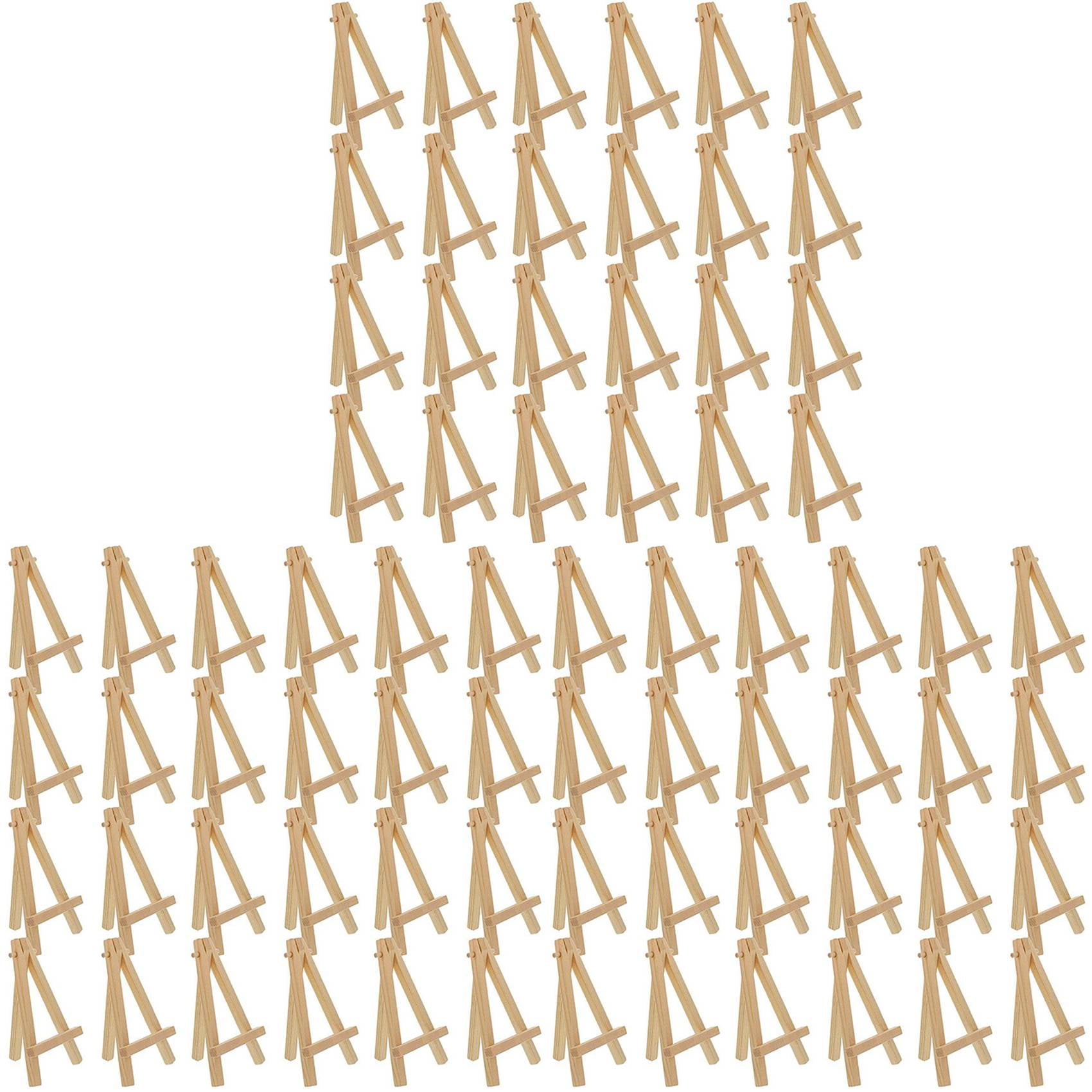 72Pcs 12.7cm Mini Wooden Display Stands, Easels, Table Top Stands, Suitable for Children's