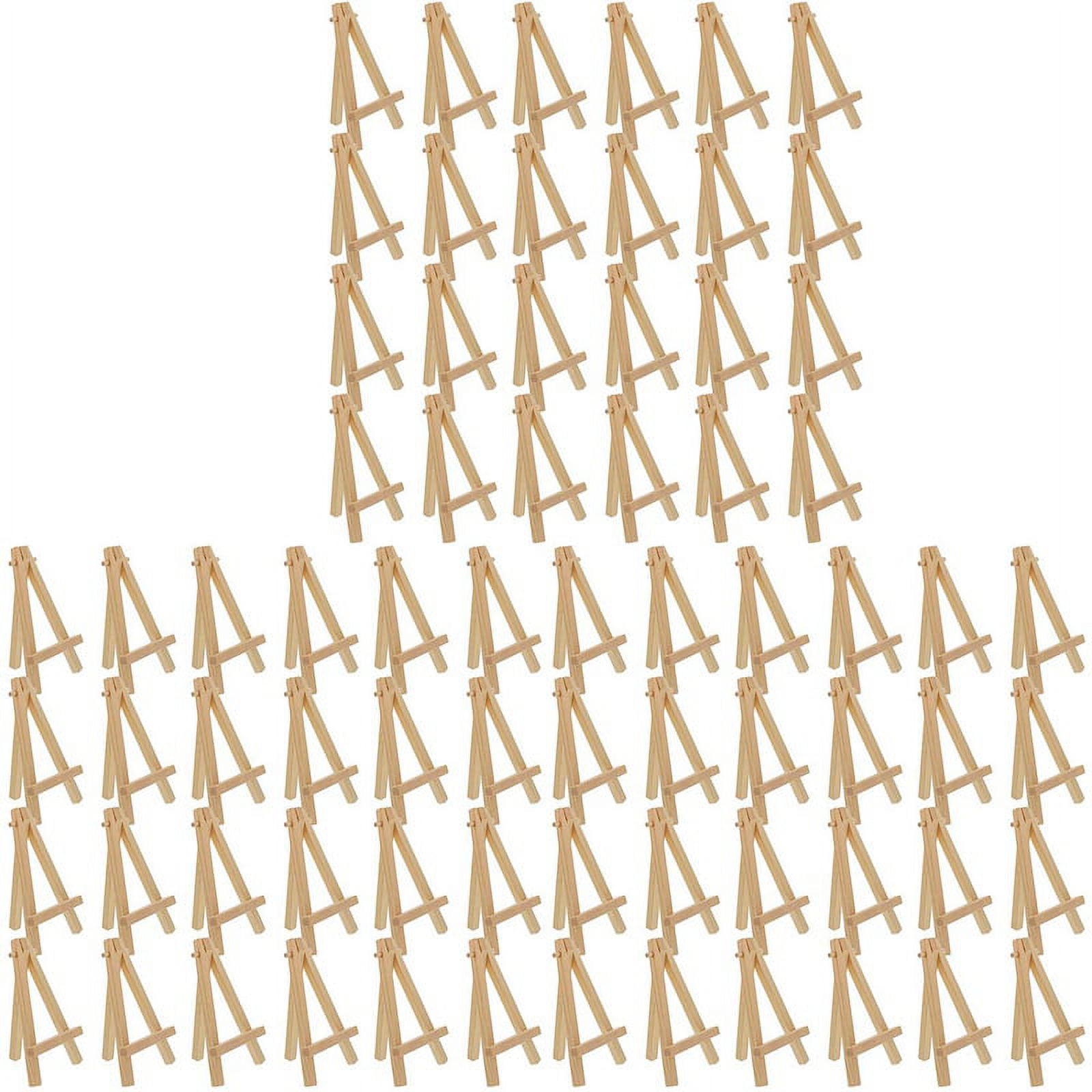 72Pcs 12.7cm Mini Wooden Display Stands, Easels, Table Top Stands, Suitable for Children's Handicrafts, Business Cards