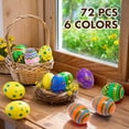 thumbnail image 1 of 72Pcs Pre-Filled Plastic Easter Eggs 2.36", 6 Different Styles, for Easter Hunt, Party Favors, Classroom Prizes & Decor, 1 of 6
