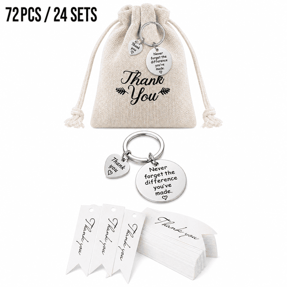 72Pcs/24Sets Thank You Gift Set For Coworkers, Employee Appreciation Gifts Bulk, Christmas Goodie Bag Stuffers For Adults, 5.93.9Inch, Ideal For Teachers, Nurses, Colleagues, Office Holiday Gifts
