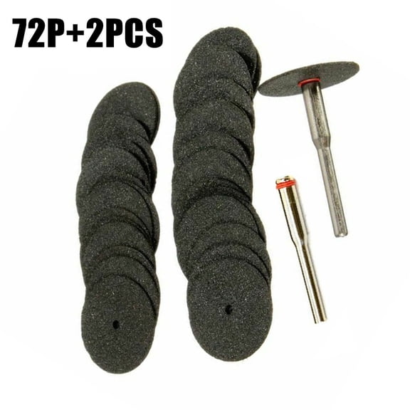 72Pcs 24mmresin Cutting Discs Wheel Cutting Disc With 2pcs Connecting Rod For Rotating Tools With 3.1 Mm Mandrel Abrasive Tools