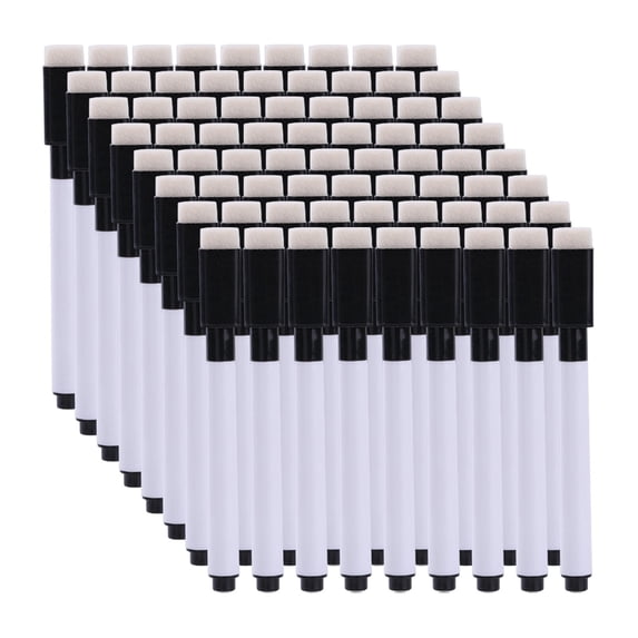 72Pcs 4.5 Inch Dry Wipe White Board Markers Pens - Dry Erase Marker with Eraser Cap, Mini Fine Tip for Classroom Office Hospital Home & Factory