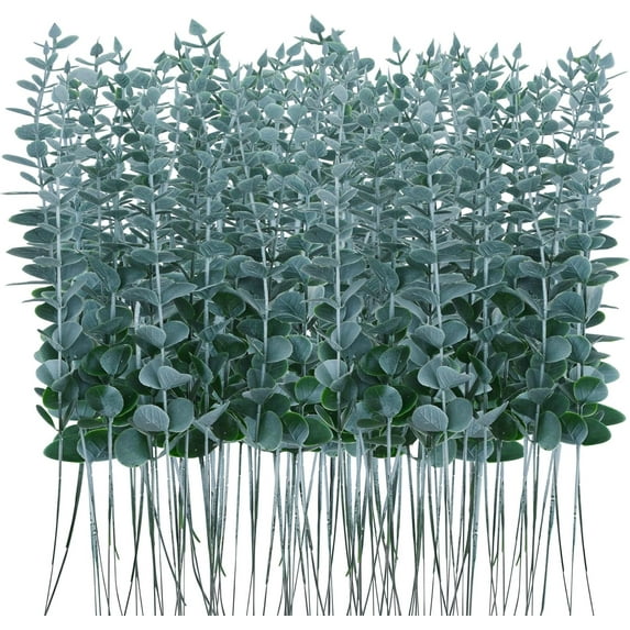72Pcs Artificial Eucalyptus Stems Black Eucalyptus Leaves for vase Black Artificial Flowers for Black Halloween Branches Decor Wedding Bouquet Centerpiece Floral Arrangement Home Decoration