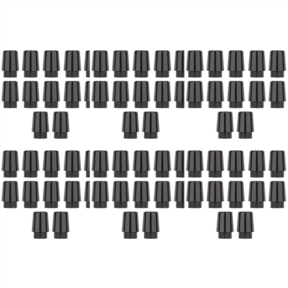 72Pcs Golf Ferrules Compatible with Irons 0.355 Inch Tip Irons Shaft Golf Club Shafts Sleeve Adapter,72 x Golf Ferrules,Black