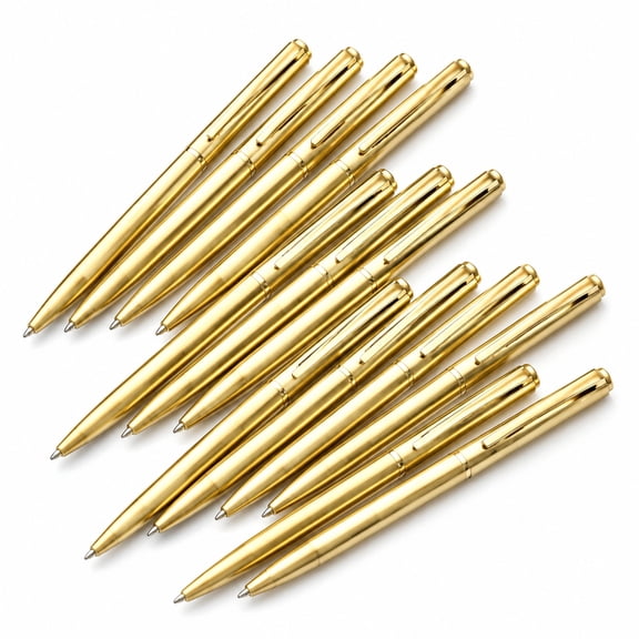 72Pcs Mini Ballpoint Pens, 4 Inch Compact Retractable Pens with Black Ink, Pocket Size Signature Pens with Clip, Portable Writing Pens for Notebooks, Meetings, Offices and Daily Use, Gold