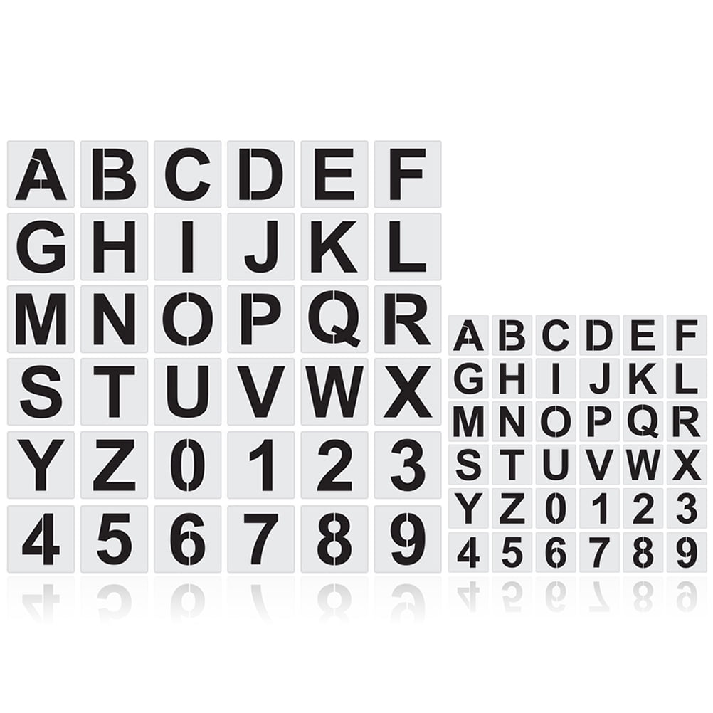 72Pcs Multifunction Stencils Reusable Spray Stencils Compact Letter