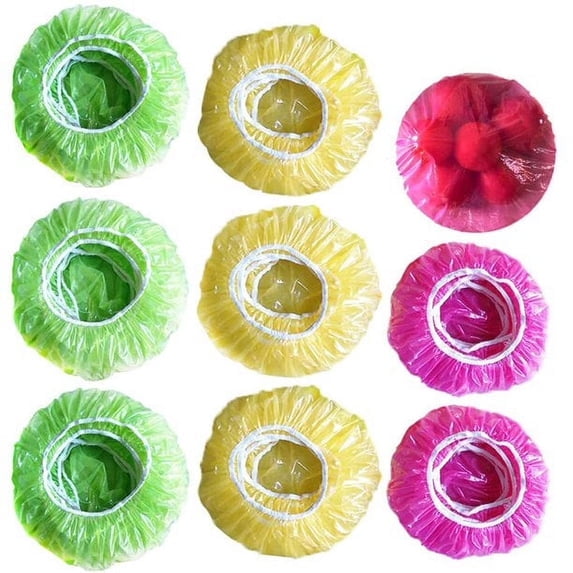 72Pcs Reusable Elastic Stretch Bowl Covers Multi Size Food Storage Lids Disposable Plastic Wrap Alternative For Family Kitchen Picnic Assorted Practical Sizes