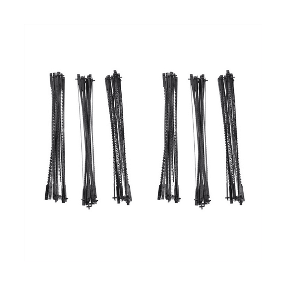 72Pcs Scroll Saw Blades 127mm Carbon Steel Fretsaw Blades with Pin 15/18/24 Teeth Standard Fine Cut Saw Blades