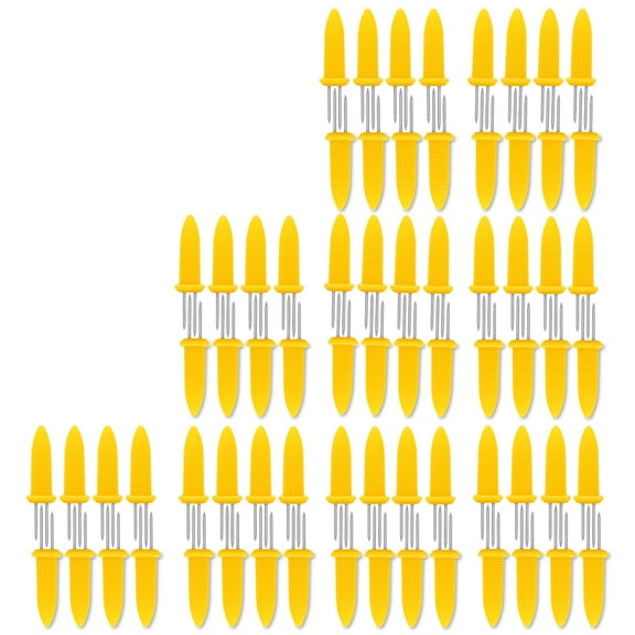 72Pcs Stainless Steel Corn Cob Holder 2.36 Inch Washable Corn Cob Fork BBQ Accessories for BBQ Party Picnic Camping