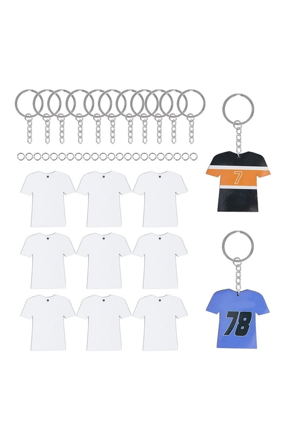 72Pcs Sublimation Keychain Blanks Bulk - with White Protective Film MDF Sports