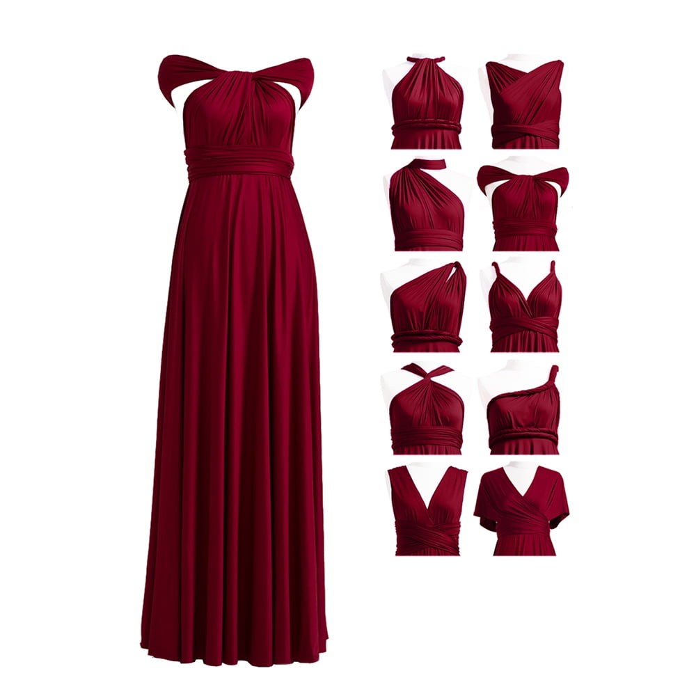 Burgundy red infinity sales dress