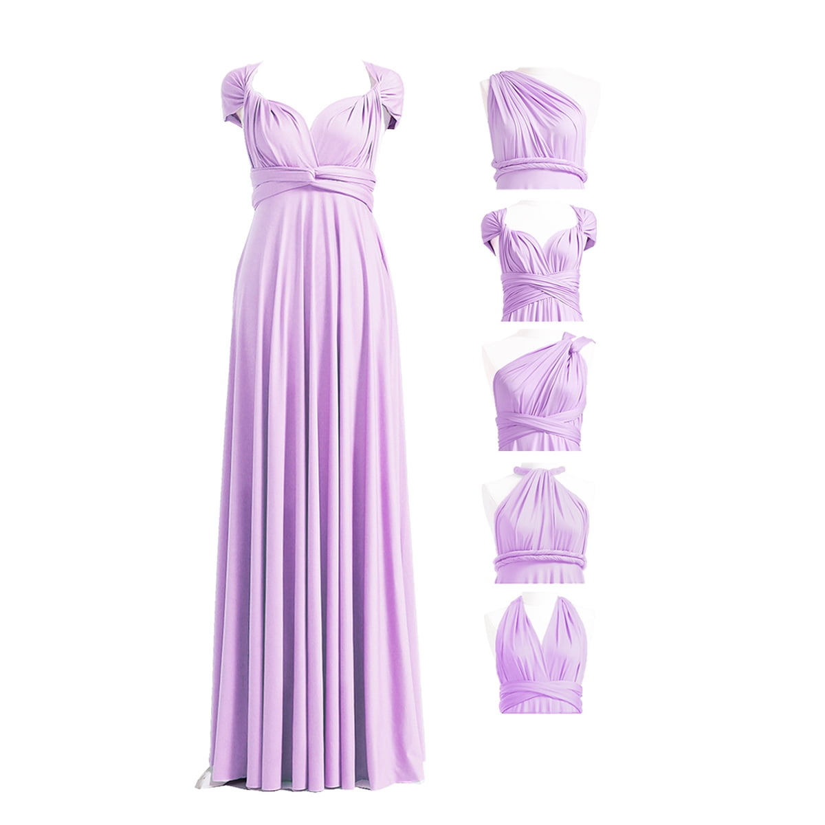 72Styles Infinity Dress with Bandeau, Convertible Bridesmaid Dress, Long,  Plus Size, Multi-Way Dress, Twist Wrap Dress 