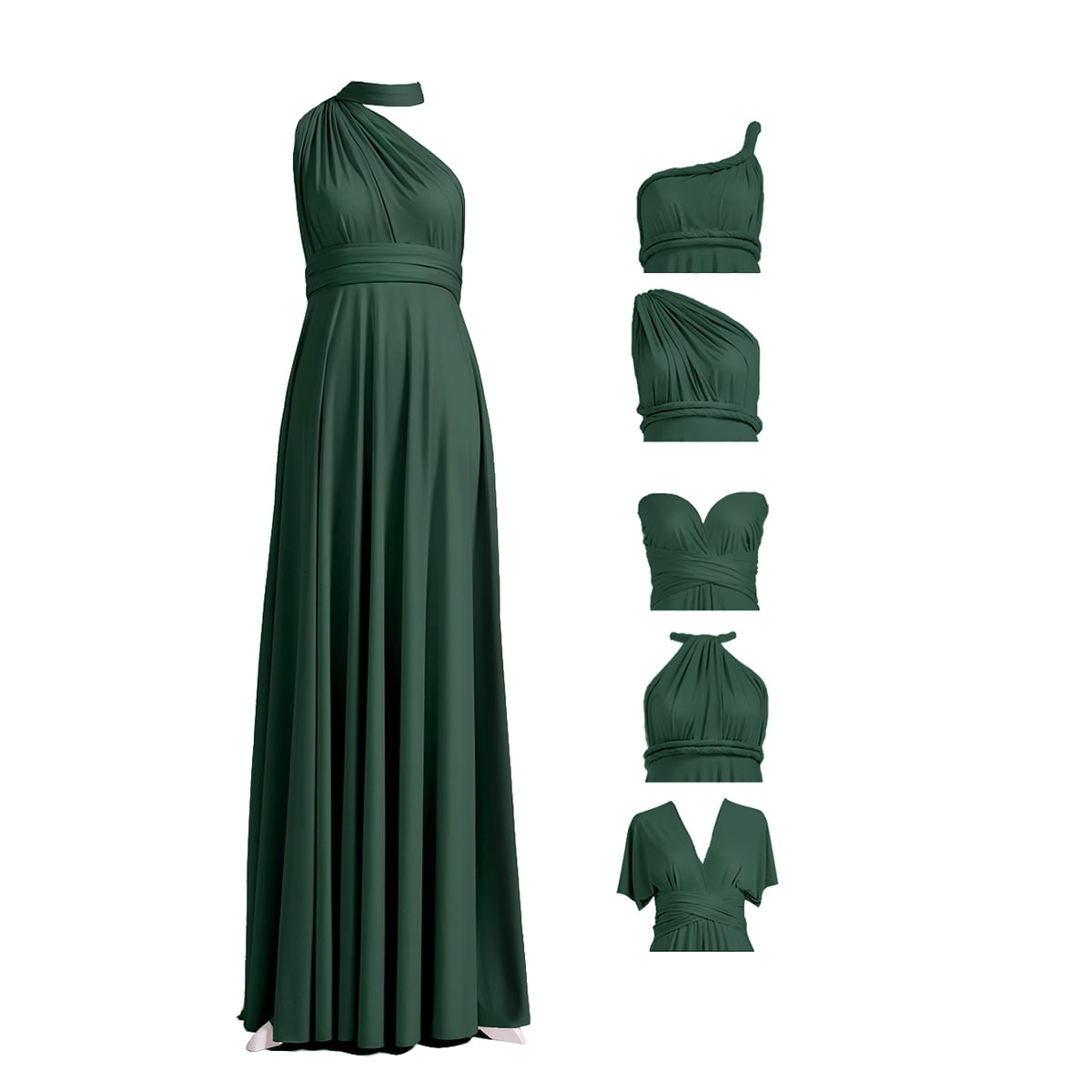 72Styles Infinity Dress with Bandeau, Convertible Bridesmaid Dress, Long,  Multi-Way Dress, Twist Wrap Dress, Plus Size 