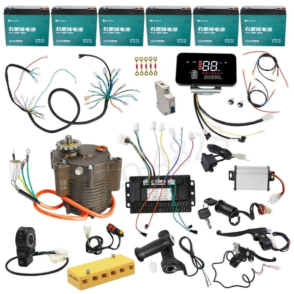 72V 1000W Brushless Motor+Controller Battery Kit for Go Kart Golf Cart Quad