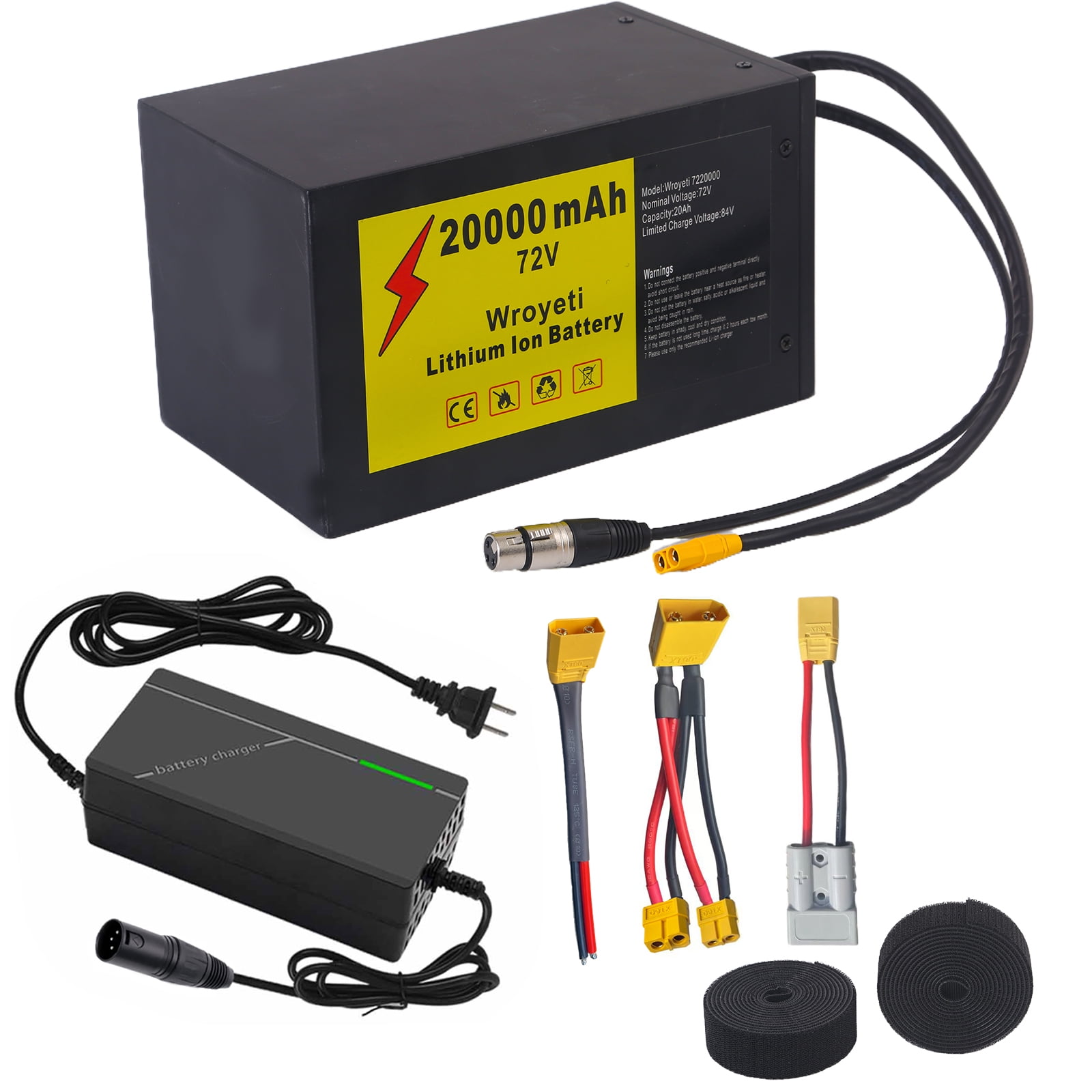 72V 20Ah Electric Bike Lithium Ion Battery with Metal Case 72V Battery ...