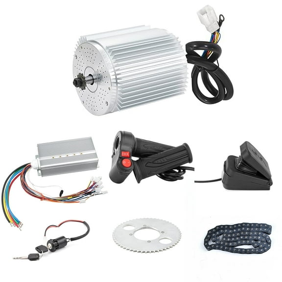 72V 3000W BLDC Brushless Motor Kit with 24 Mosfet 50A Controller Electric Throttle for Electric Scooter, Dirt Bike Upgrade Motor Kit DIY Conversion