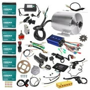 72V 3000W Brushless DC Electric Motor Kit, 4900RPM,Controller, LCD Display,420 Sprocket,Throttle for Racing Scooter Golf Cart Go Kart ATV Quad 4 Wheeler Dirt Bike Mini Bike MX650