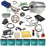72V 3000W Brushless DC Motor Kit with Controller, LCD Display, Batteries & Accessories – High Power Electric Motor Kit for Go Kart, Golf, Razor MX650, MX500, ATV, Golf Cart, Moped Scooter (Pedal)
