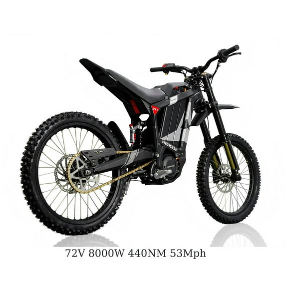 72V 8000W RERODE R1 Brushless Motor Middrive Ebike,35Ah Rerode R1 Electric Dirt Bike,440NM Electric Motorcycle, E Moto 53MPH 75 Miles Long Range Full Shock Absorption