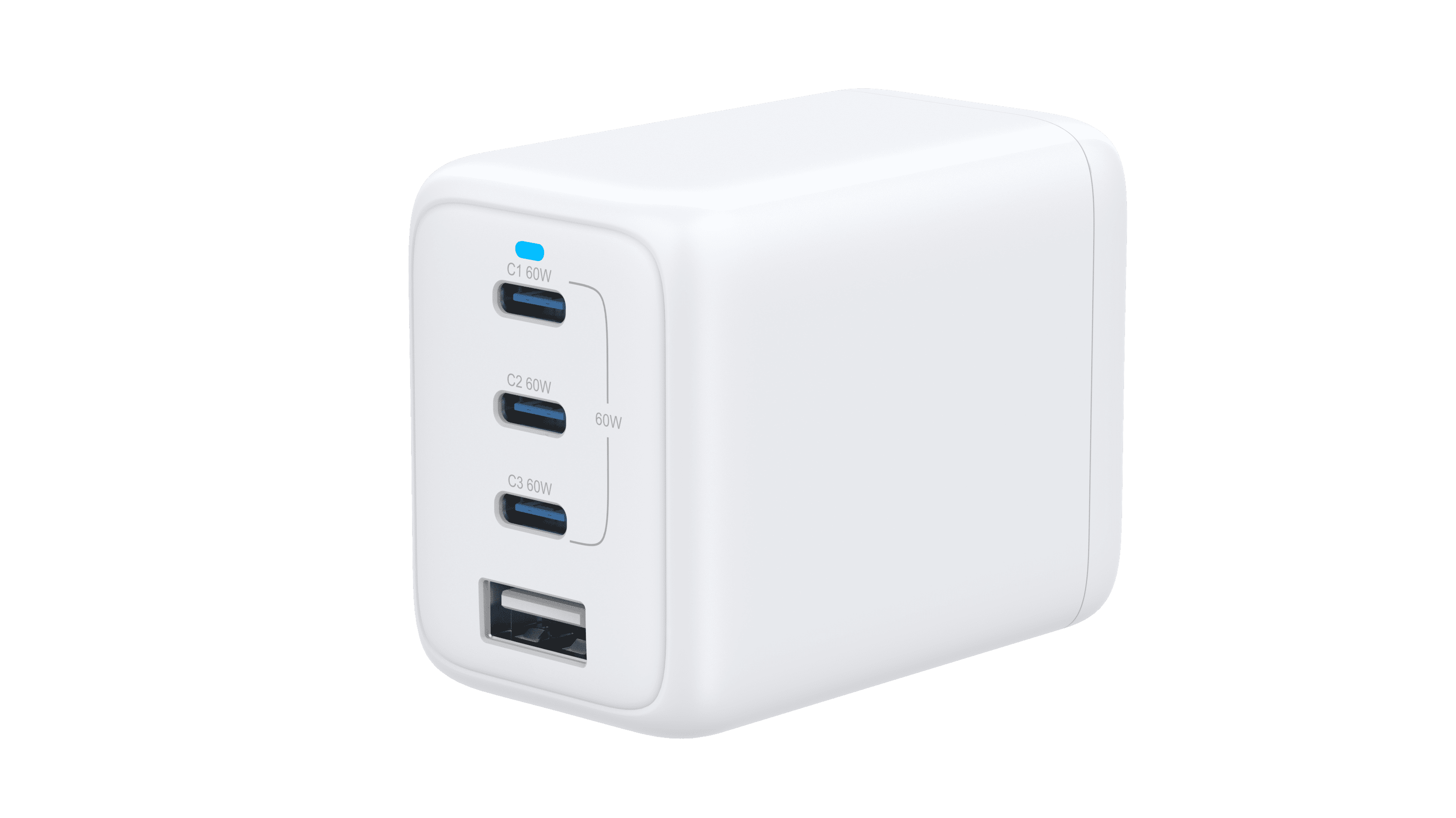 onn 72W WALL iPhone, Airpods Single Charger Multi-Port USB-a Wall Charger, USB-if Certified, Fast Charging, Foldable Plug White 1 Pack