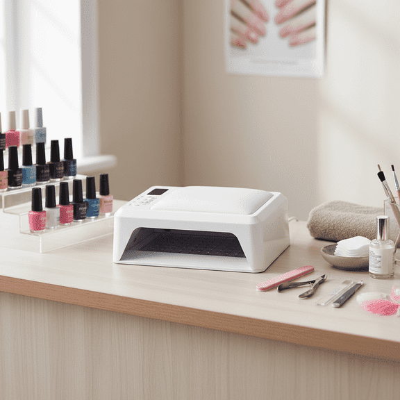 72W Professional Nail Lamp with 60 LED Beads - Dual-Spectrum UV/LED Fast Curing for Gel Polish - Infrared Sensor Hands-Free Operation - 4 Timer Settings for Salon Home Use