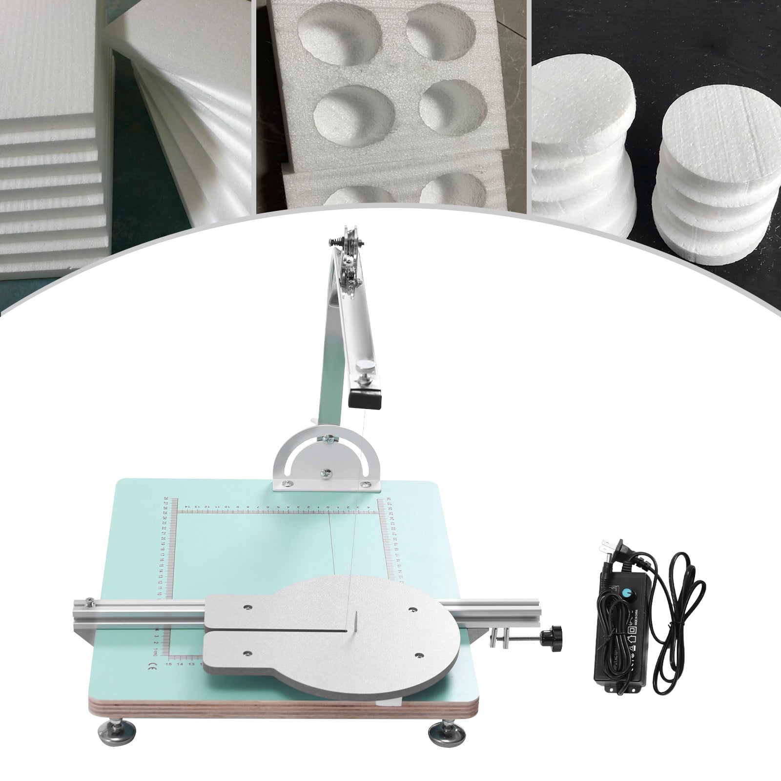 72W Tabletop Hot Wire Foam Cutter for Foam Sponge,Adjustable Temperature 32-572℉,Portable Lightweight Hot Wire Foam Cutting Machine Styrofoam Cutter with 15.4 * 12.9 Inches Workboard