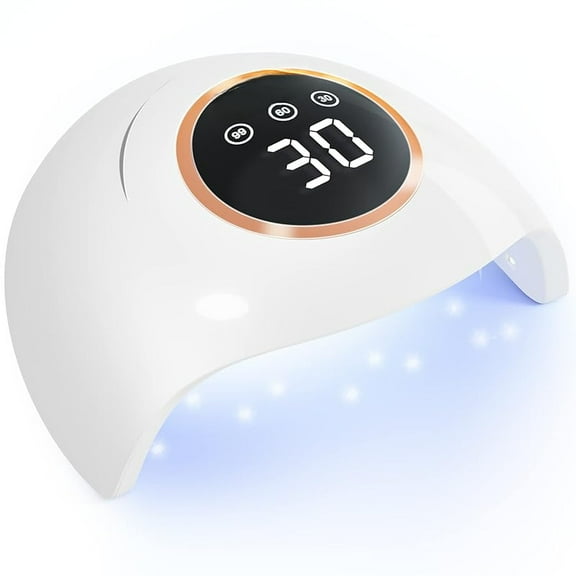72W UV LED Nail Lamp Light Dryer for Nails Gel Polish with 18 Beads 3 Timer Setting & LCD Touch Display Screen, Auto Sensor, Professional Nails, White