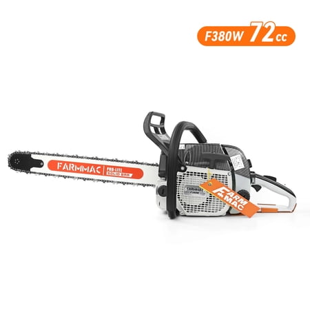 72cc Gas Chainsaw with 25 Inch Alloy Solid Bar, 2-Cycle Gasoline Power Chain Saws, 3.6KW 4.8HP for Professional Logging Work, Power Chain Saw All Parts Compatible with MS381 MS380 038
