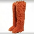 thumbnail image 1 of 72cm Women's Winter Fluffy Faux Mongolian Fur Knee High Snow Boots Warm Plush Furry Boots Outdoor Shoes Y2K, 1 of 2