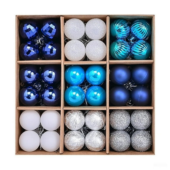 72ct 30mm Christmas Ball Ornaments, Small Shatterproof Xmas Decor - Red & White Dog Themed Holiday Hanging Balls for Tree, Home, Party Decoration