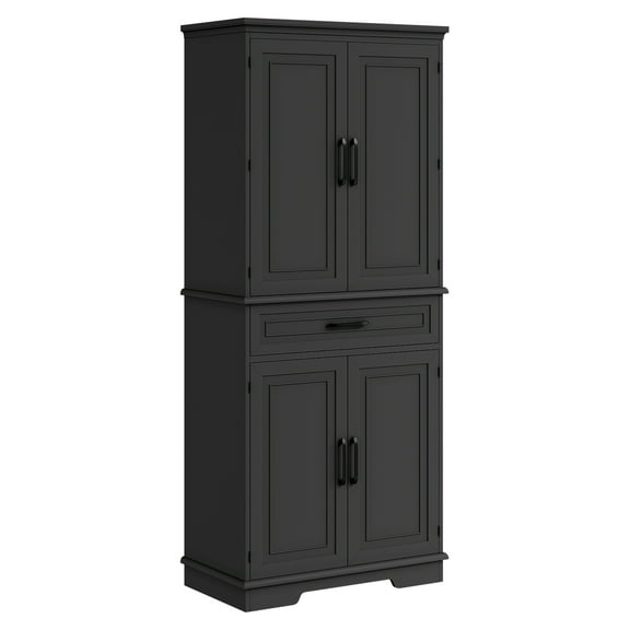 72in Kitchen Storage Cabinet, Tall Pantry Cabinet with Drawer, Adjustable Shelves, Door Shelves, Kitchen Pantry for Dining Room, Bathroom
