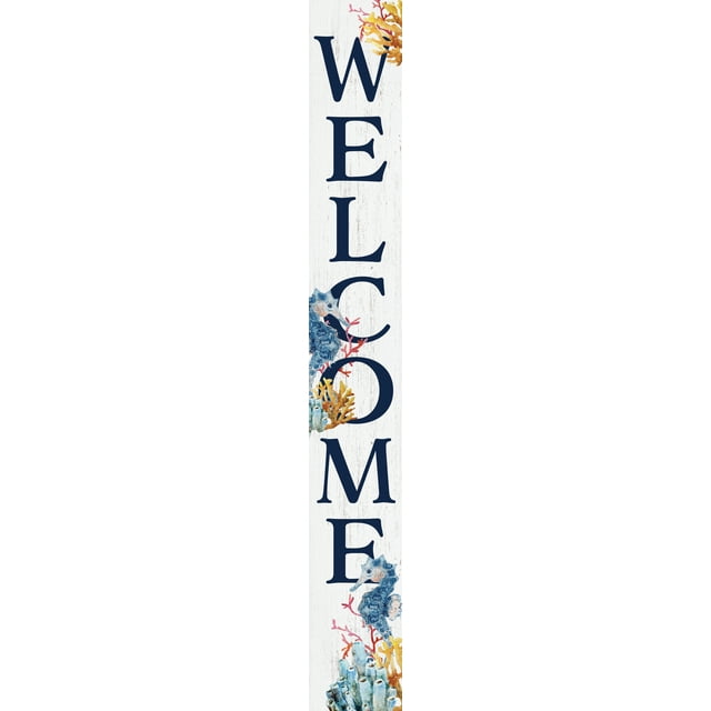 72in Summer Welcome Outdoor Sign with Seahorse Design | Front Door ...