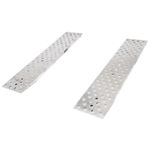 72in x 15in Aluminum 4,000 lb Car Trailer Ramps 12-15in Load Height Hook-End
