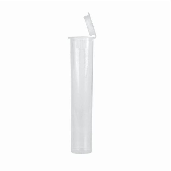 72mm Child Resistant Pop Top Tubes Clear (25 Pack)
