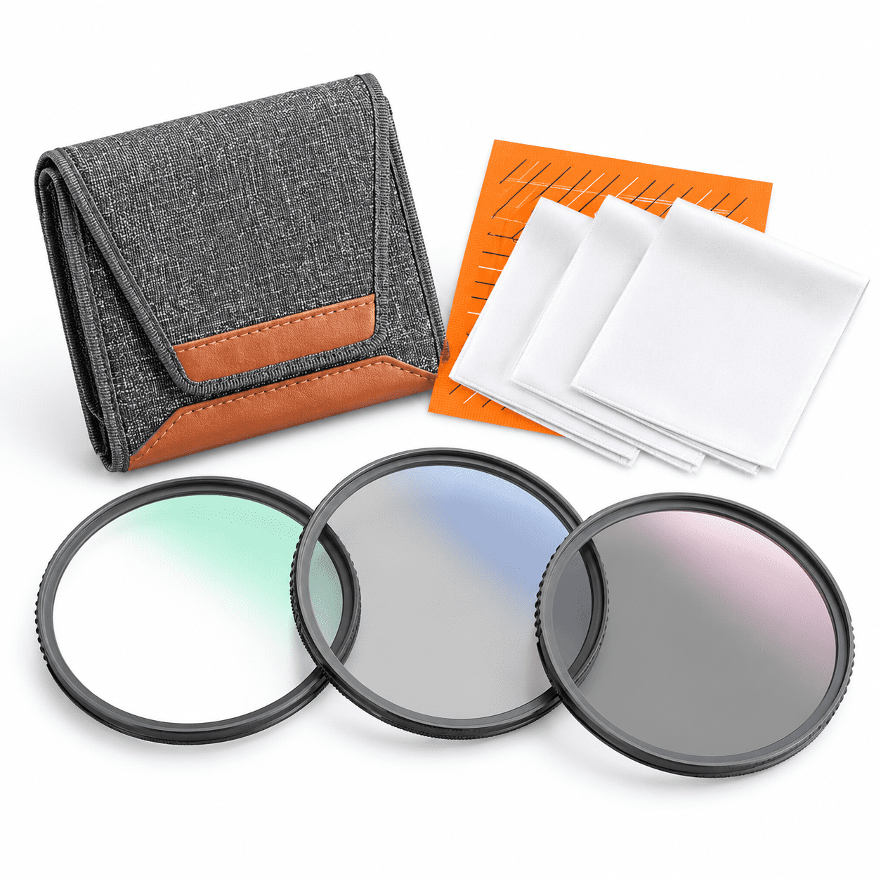 Mobile Filter Lens 72mm UV/CPL/ND Lens Filter Kit with Pouch and Cleaning Cloth - Walmart.com