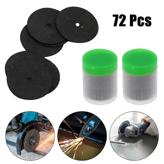 72pcs 24mm Cutting Discs Resin Grinding Wheel For Cutting Metal Plastic Fiber Wood Durable Circular Saw Blade For Rotary Tool