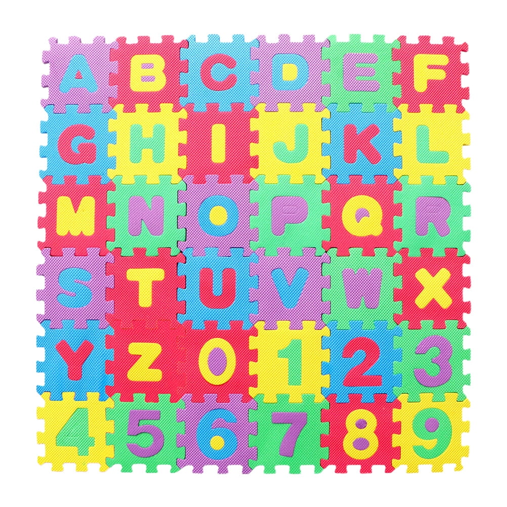 72pcs Alphabet Puzzle Mat Numbers Flooring Mat Children Crawl Puzzle
