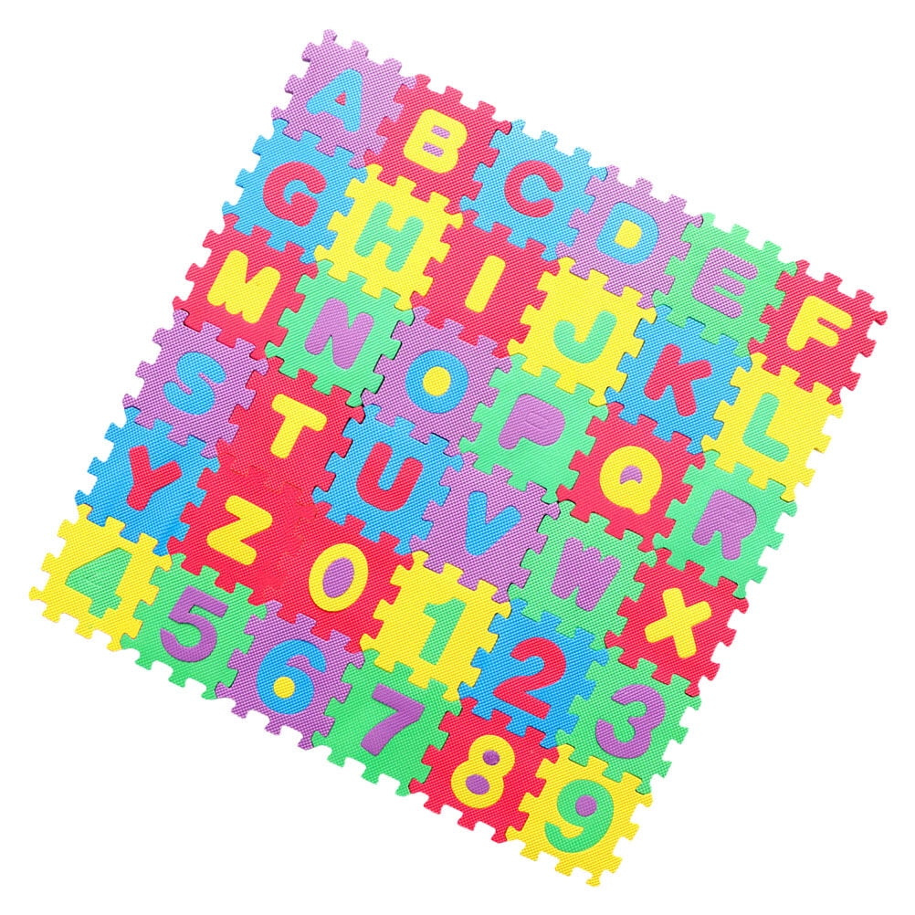 72pcs Alphabet Puzzle Mat Numbers Flooring Mat Children Crawl Puzzle
