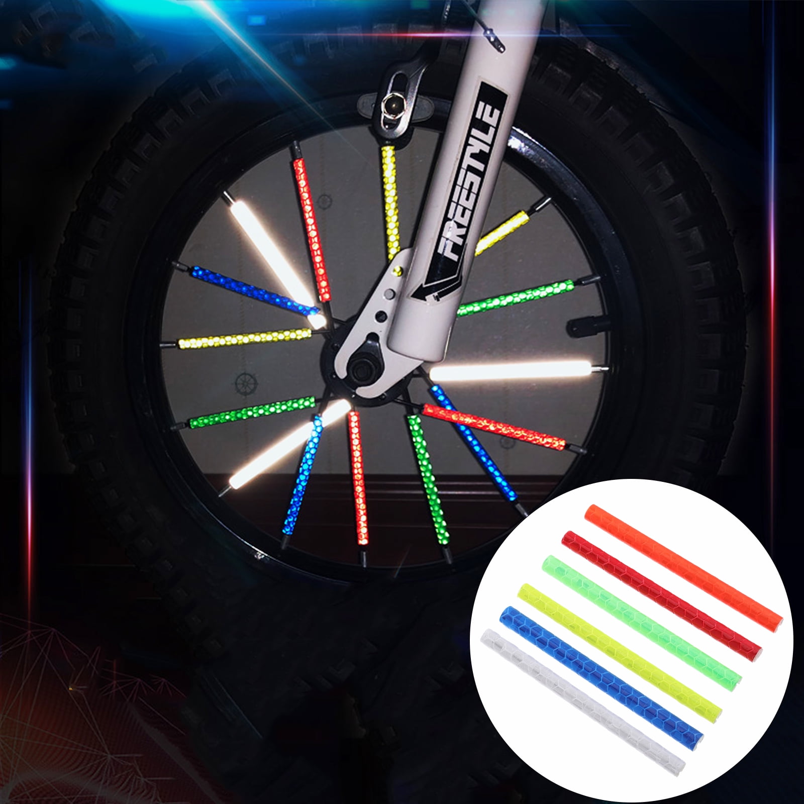 72pcs Creative Bike Spokes Bike Wheel Spokes Wheel Reflectors Security