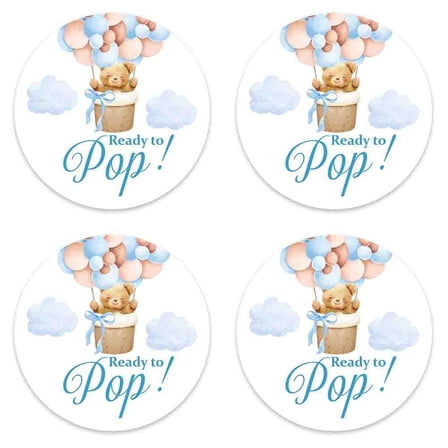 72pcs Ready to pop Stickers for Baby Shower Favors,Thank You for Celebrating,Candy Business Labels,Gender Reveal Gift Ideas,Birthday Party Atmospheric Decoration Props