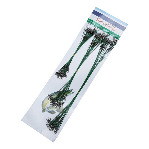 72pcs Steel Fishing Line Wire Trace Lures Leader (Green)