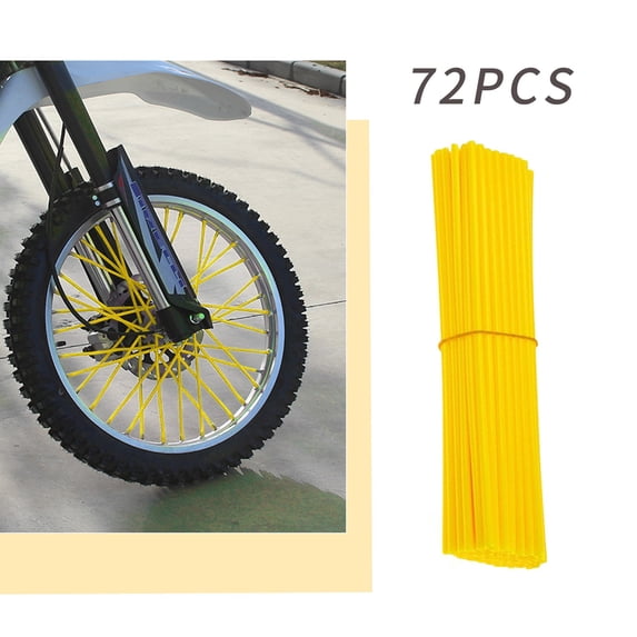 72pcs Wheel Spoke Decoration Set, Colorful Spoke Sleeves for Bicycle and Motorcycle Wheels, Custom Rim Accessories