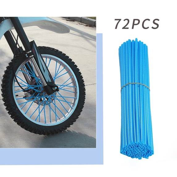 72pcs Wheel Spoke Decoration Set, Colorful Spoke Sleeves for Bicycle and Motorcycle Wheels, Custom Rim Accessories